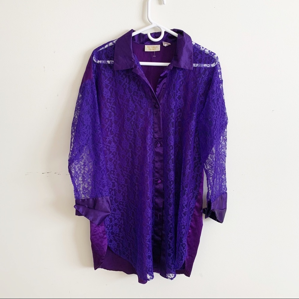 Victoria's Secret Vintage Gold Label Lace Top